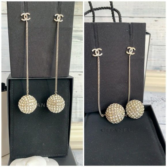 🛑SOLD🛑Authentic Rare Chanel CC Silver Crystal - Picture 8 of 12